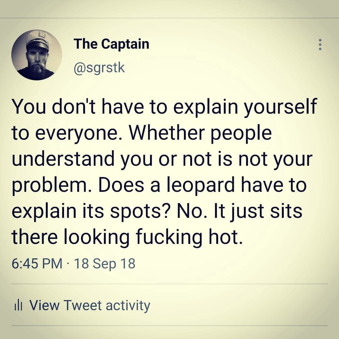 Katstruths's tweet image. Never explain your spots🙌