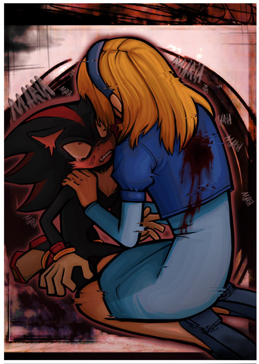 AbominableShark's tweet photo. When the trauma hits #ShadowTheHedgehog #sth #mariarobotnik #ibisPaintX https://t.co/Y8IsPKMaCA