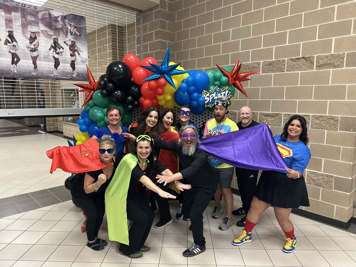 pinkpatterson's tweet photo. @LonghornDance My @WeAreGRHS Staffamily is always ALL IN when it comes to doing stuff for our kids! I caught their “behind the scenes” practice 😜…then I captured their full routine on stage! #WeAreGR #GReathighkicks https://t.co/uhyJxob5J5