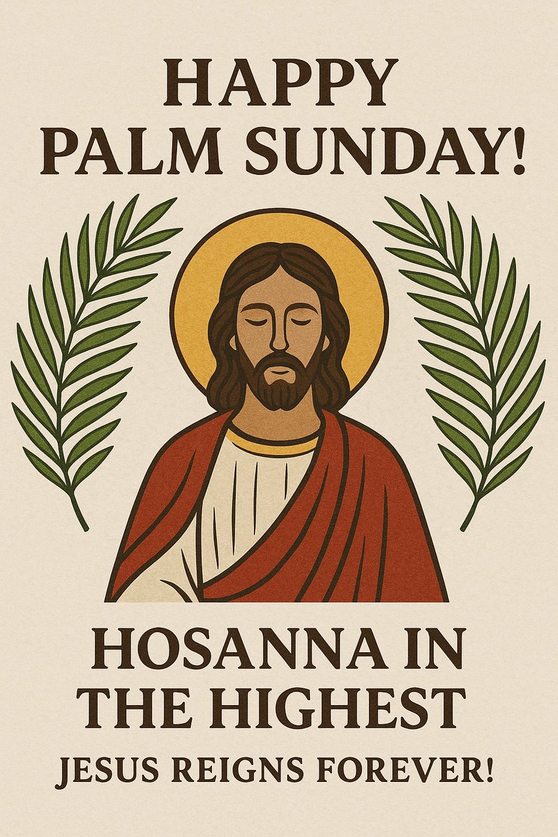 visionerdivine's tweet photo. Happy Palm Sunday! Hosanna in the highest—Jesus reigns forever!
#PalmSunday #Hosanna #JesusReigns #HolyWeek #TriumphantEntry #KingOfKings #Faith #ChristianCelebration #BlessedSunday #GospelTruth #JesusIsLord https://t.co/Y6PHUeoLbS