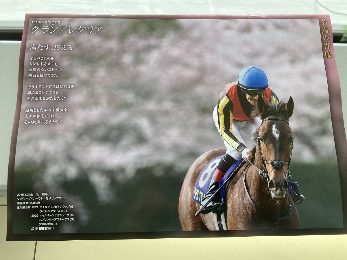 ニッポン放送 ショウアップスポーツ【公式】 (@sports930) on Twitter photo 🏇競馬🏇
👑#大阪杯👑
表紙は去年の桜花賞を制して
桜の女王に輝いたステレンボッシュ!
裏表紙は2019年に優勝した
グランアレグリア!
レーシングプログラム抽選で3名様に。
【応募方法】
<a href="/sports930/">ニッポン放送 ショウアップスポーツ【公式】</a>
をフォロー、このポストをリポスト
締切 4/14(月)23:59
#日曜のへそ 🏇競馬🏇
👑#大阪杯👑
表紙は去年の桜花賞を制して
桜の女王に輝いたステレンボッシュ!
裏表紙は2019年に優勝した
グランアレグリア!
レーシングプログラム抽選で3名様に。
【応募方法】
<a href="/sports930/">ニッポン放送 ショウアップスポーツ【公式】</a>
をフォロー、このポストをリポスト
締切 4/14(月)23:59
#日曜のへそ