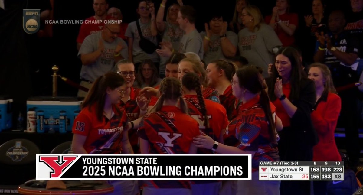 RedditCFB's tweet photo. The Youngstown State Penguins Bowling team is, for the first time in program history, NCAA Champions!! https://t.co/4GLexTYonV