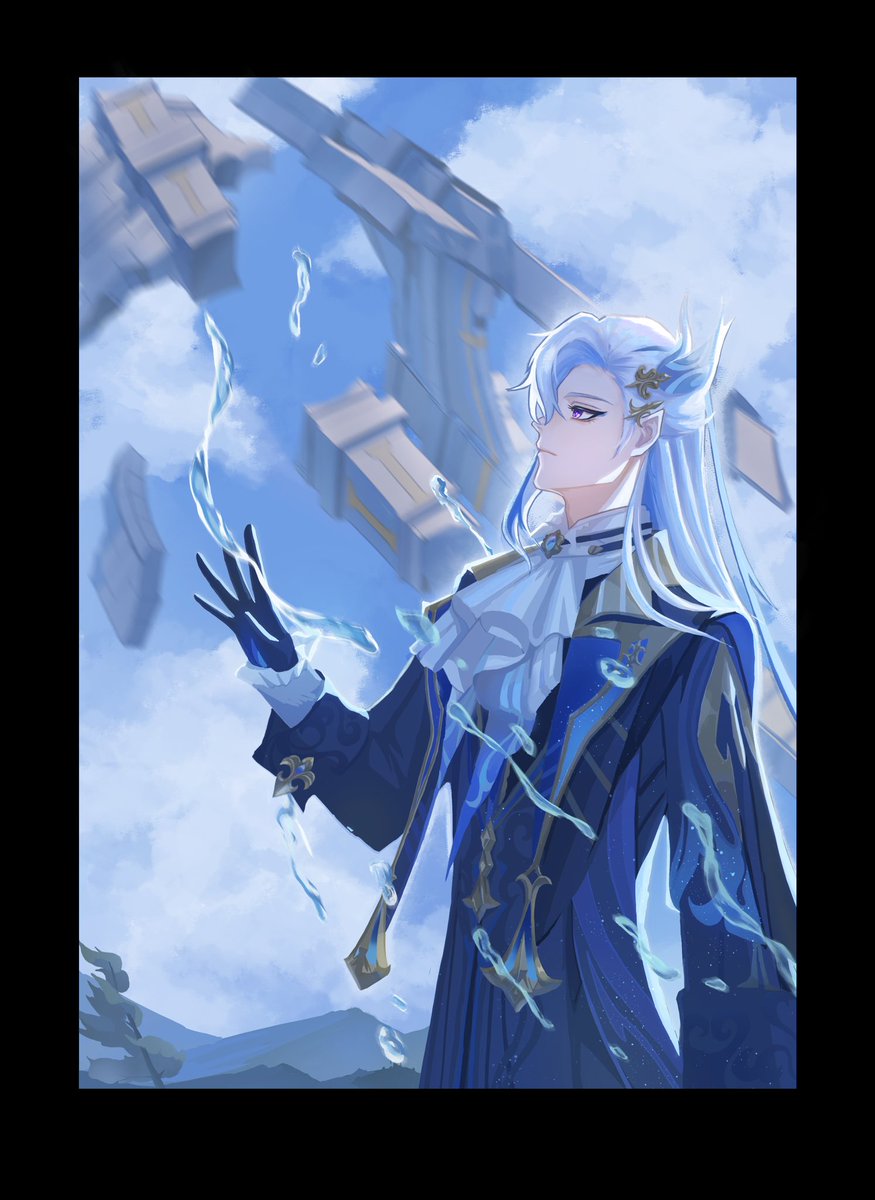 7furumi7's tweet photo. #Neuvillette #GenshinImpact 🔵 https://t.co/ZPCdQmJSXX