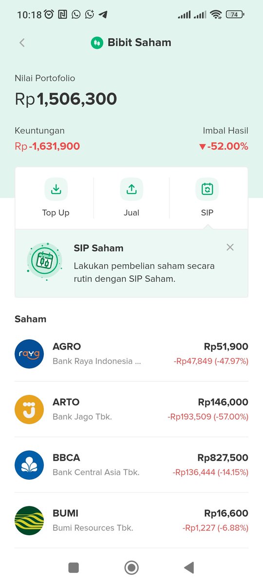glidermellow's tweet photo. @tanyakanrl Alhamdullilah nder, saya diumur 35 tahun dengan konsisten nabung setiap bulan, baru kekumpul segini. Walaupun main saham jg lg minus 50% . Tp pasar uang &amp; obligasi up terus. Walaupun return per hari kecil tp kalo konsisten nabung jadi banyak kok hehehe https://t.co/BXr6sa47hN