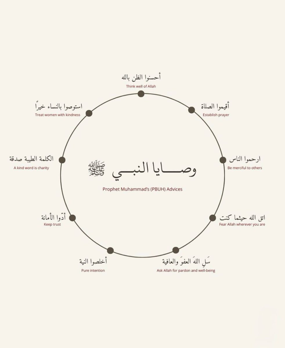 وصايا النبي ﷺ ❤️