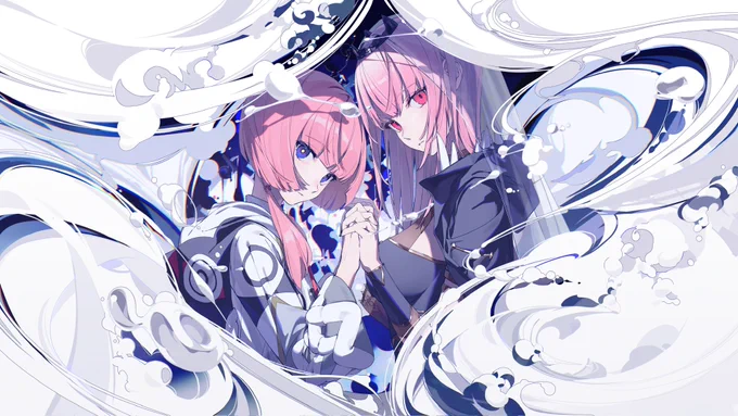 花譜さんとMori Calliopeさんによるバーチャルライブ「ARK 或ル世界」KVイラストを担当いたしました! 