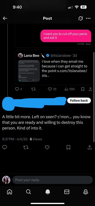 Watch Lana Bee 🔪 GSCP*'s leaked NSFW photo on TwXstars