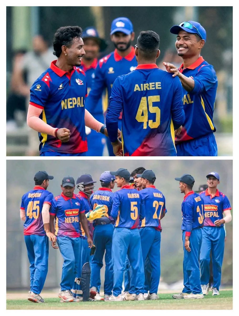 दुबै टिमलाई जितको लागी धेरै शुभकमना🇳🇵❣️

T20I चारदेशीय शृङ्खला-फाइनल (नेपाल 🇳🇵🆚 🇰🇼 कुवेत बिहान ११:१५ बजे)

ICC U19 विश्वकप एसिया छनोट (नेपाल 🇳🇵🆚 🇦🇪 UAE बिहान ९:३० बजे)