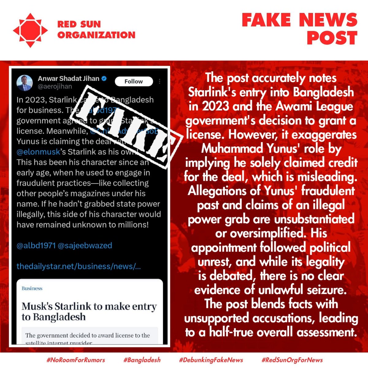 Red_Sun_Org's tweet photo. @aerojihan @albd1971 @ChiefAdviserGoB @elonmusk @sajeebwazed #StopSpreadingRumors https://t.co/iIYuUqx8KY