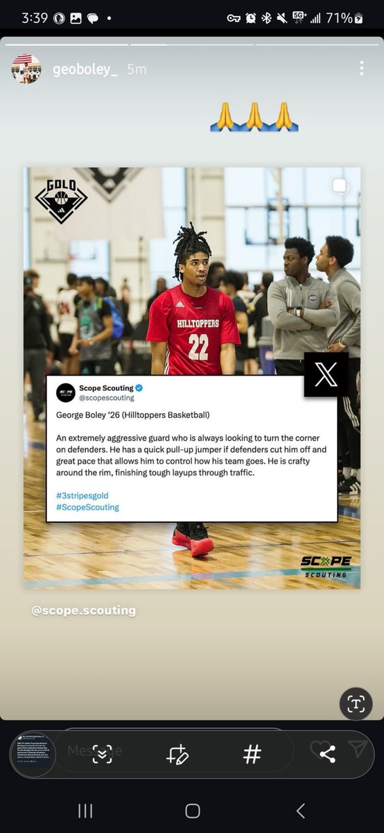 HBC 17U Adidas Circuit team was hooping this 1st Session.  Guard George Boley was putting in work and making a major statement.  He was recognized as one of the top players to watch!! #ESUmensbasketball 
#lafeyettemensbasketball