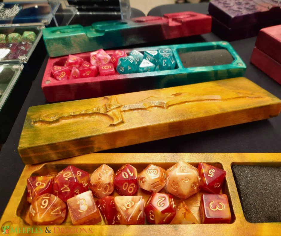 Meeples_Dragons's tweet image. Vibrantly stained Dragon Sheaths paired with Viking Saga dice by Lindorm Dice. So much colour and sparkle in one image! What a perfect match 🤩

Make sure you grab your own Sheath soon .. There&apos;s only a handful left in the store!

rfr.bz/tf7535d

#dicebox #dice #ttrpg
