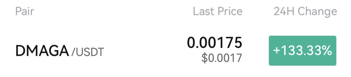 zke_com's tweet photo. 📈 #DMAGA has increased 133.33% on #ZKE! @DarkMagaCoin
🔥Congratulations to all #ZKE winners! https://t.co/2Ch5pmXOBw
