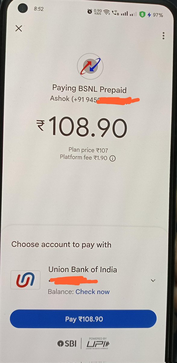 ashokpanday_AIR's tweet photo. @BSNLCorporate का अपना खुद का रिचार्ज पोर्टल इतना स्लो है कि मज़बूरी में GPay, PPay या PayTM को कमीशन देकर रीचार्ज करना पड़ रहा और ये भारत को जोड़ रहे हैं।
जो लोग आपकी थोड़ी बहुत इज़्ज़त बचाए हुए हैं उनके लिए ही सही कुछ चीज़ें दुरुस्त कर लीजिए।
@BSNL_UPE @bsnl_care
@BSNL_UPEast https://t.co/rTCmIimHWN
