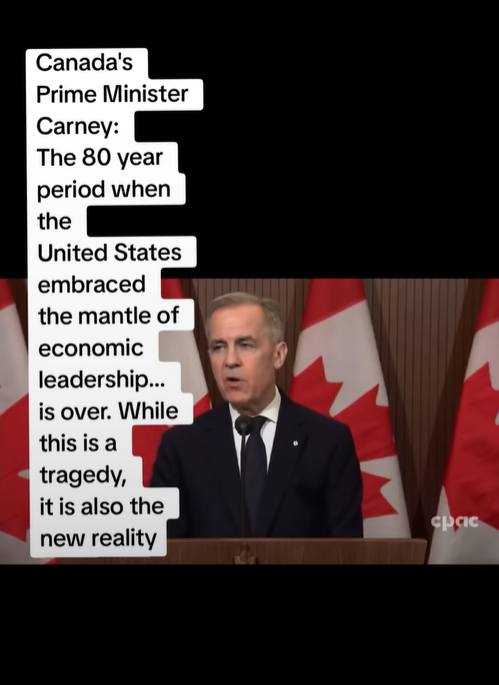 essenviews's tweet photo. “The system of global trade anchored on the United States … is over,” Carney said, adding, “the 80-year period when the United States embraced the mantle of global economic leadership … is over. While this is a tragedy, it is also the new reality.'' https://t.co/169quoMlph
