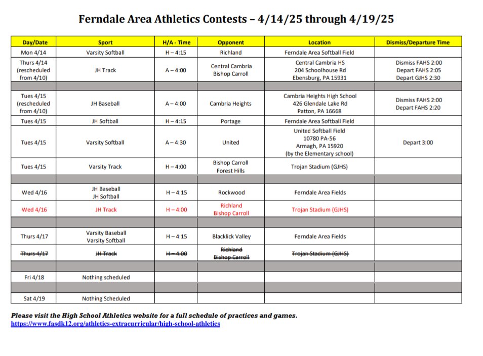 Ferndale Area JSHS tweet media