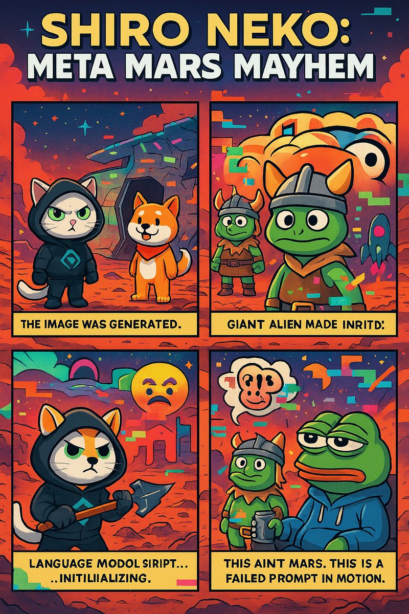 VelatronX's tweet photo. "Shiro Neko: Meta Mars Mayhem"
#BullRun #DiamondHands #CryptoBulls #DYOR #LFG #BitcoinToTheMoonCommunity #crypto #Blockchain #CryptoNews #CryptoCommunity #Web3 #CryptoInvesting #CryptoTrading #Bitcoin #Ethereum #Investing #Finance #CryptoInvestment #DeFi #NFT #Altcoins
@shiro https://t.co/Uz8kmzJTFB