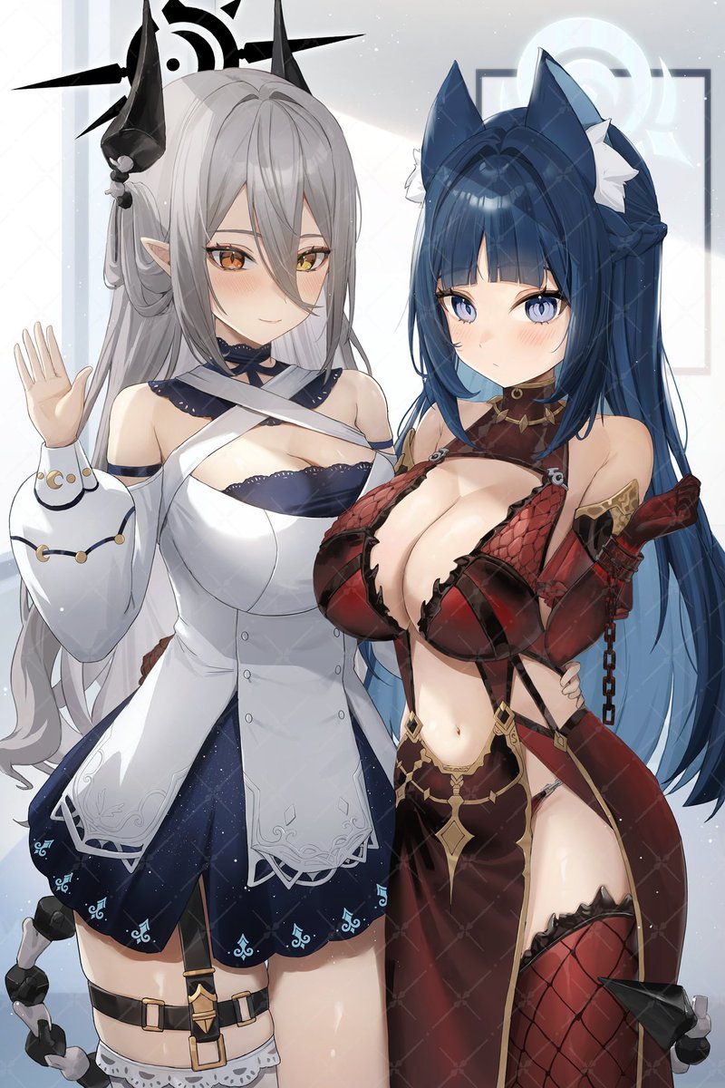 玥Itsuki：「我今天是祈魯尼唷！」
祈Iruni：「那我也要裝成妳～」
你們評評理，誰得比較像彼此？

感謝<a href="/OuKa_RaRa/">歐卡OuKa</a> 接受委託
完美的呈現想要的感覺～
挺突然有這樣構圖想法於是就委託了🤣

 #ItsukiPaint
 #IruniPaint