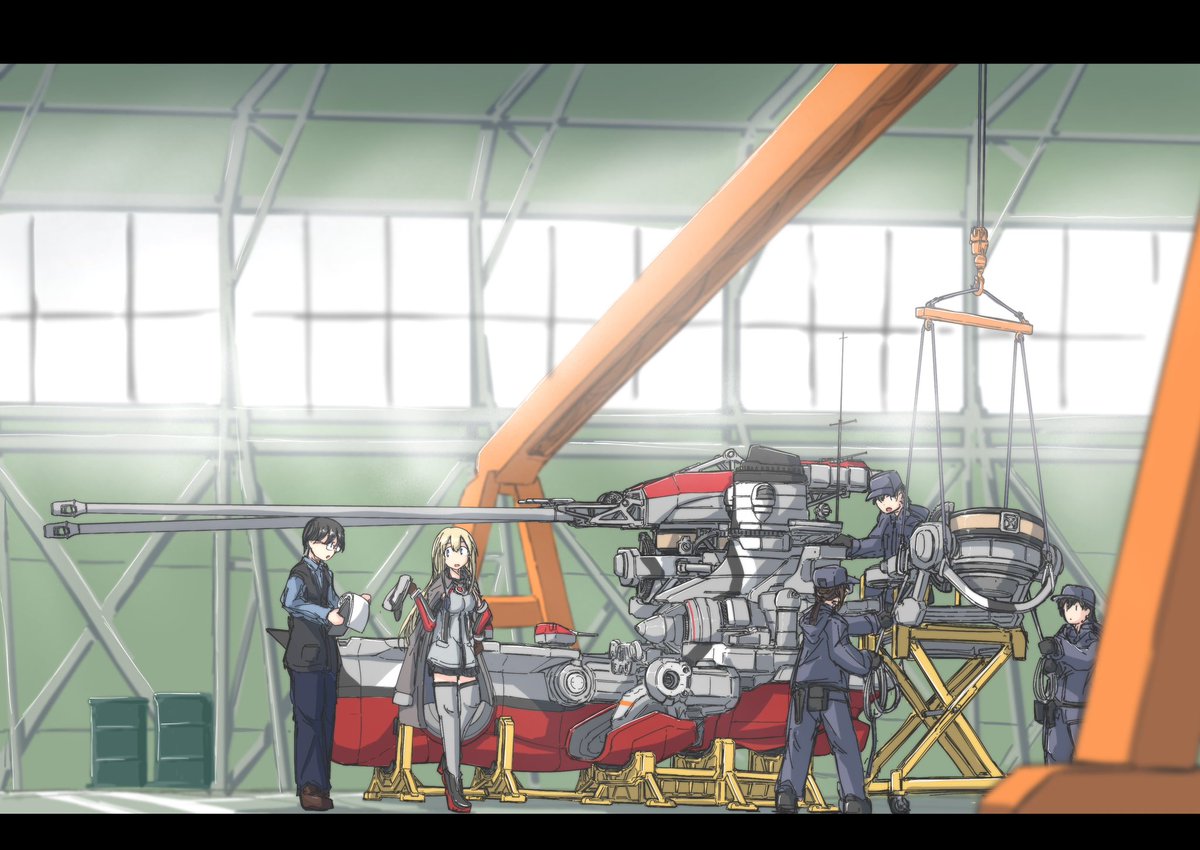 ビスマルク(艦これ) 「 中央のコーンはミラージュっぽいエアインテーク……なんですが完全にGNタケノコで」|八鳥のイラスト