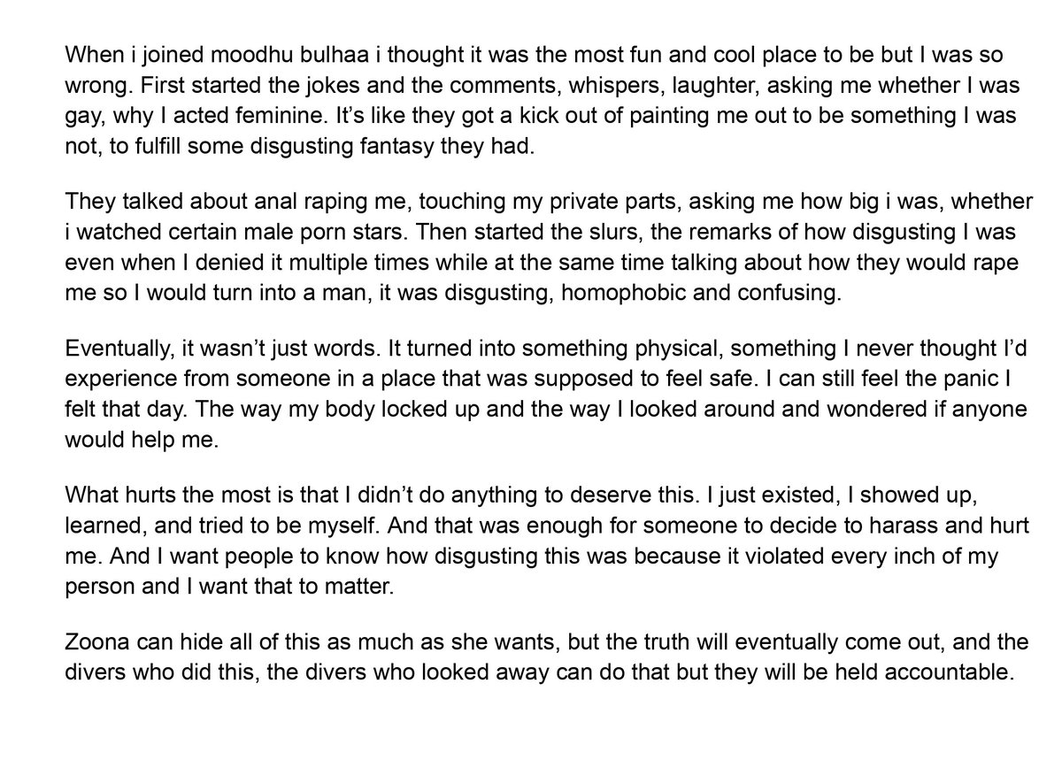 boxfishfiles's tweet image. Four other individual victim impact statements:
You can sign the petition to remove Moodhu Bulhaa Dive Center from Vacations Expo here: chng.it/tPkpcLBBsf