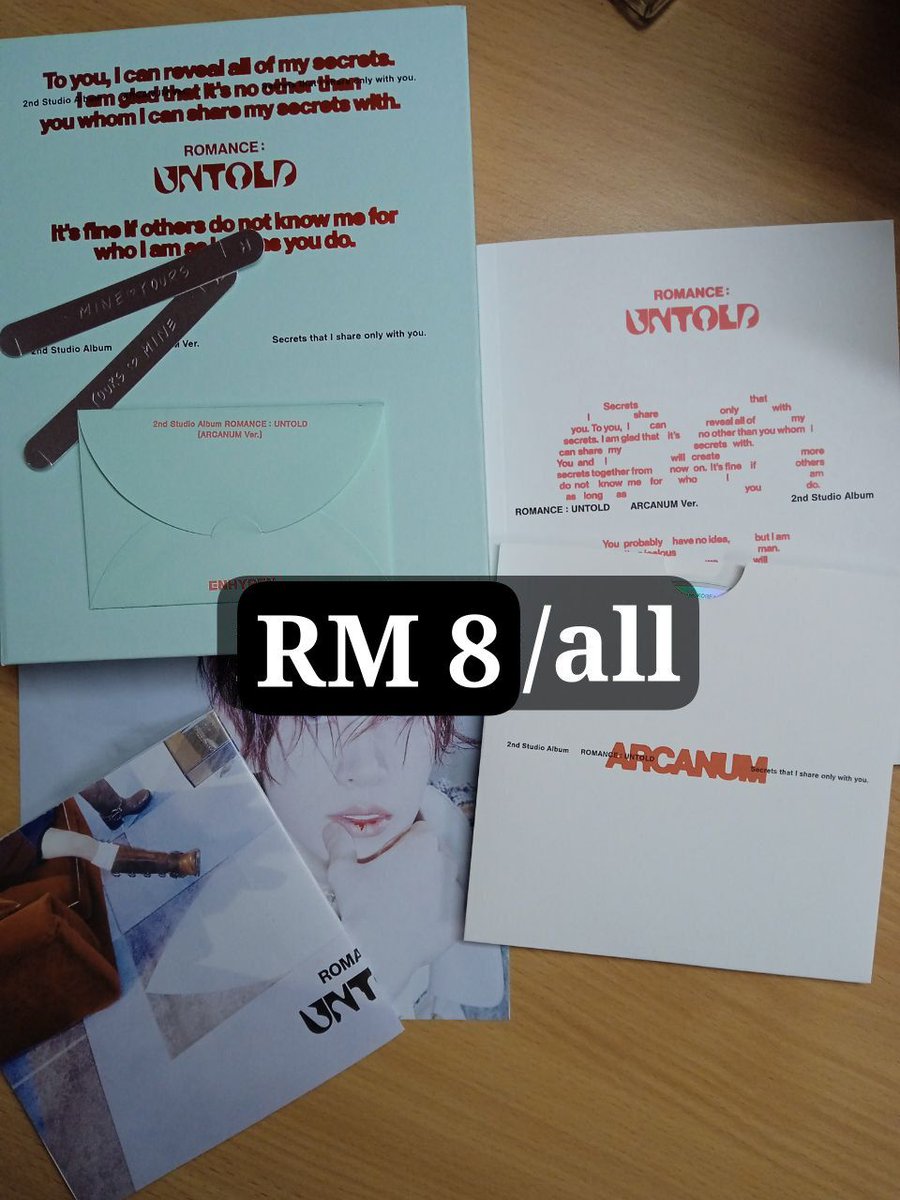 hoonsbuns's tweet photo. also have arcanum album
WTS ENHYPEN PCS, ALBUM

• 🇲🇾 (wm/em ✅)
• can open sharing 🩵
• hmu if interested ^^

#pasarenhypen #pasarenhypenmy #pasarhybe #pasarkpop #pasarive #pasarastro #pasarfiftyfifty #pasarnewjeans #wtsenhypen @enhamsia https://t.co/i6Ju3FXCrQ