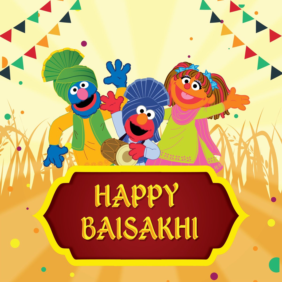 Dhol beats, bright fields of gold,
#Baisakhi is here, so let the celebrations unfold! 🥁🌾✨