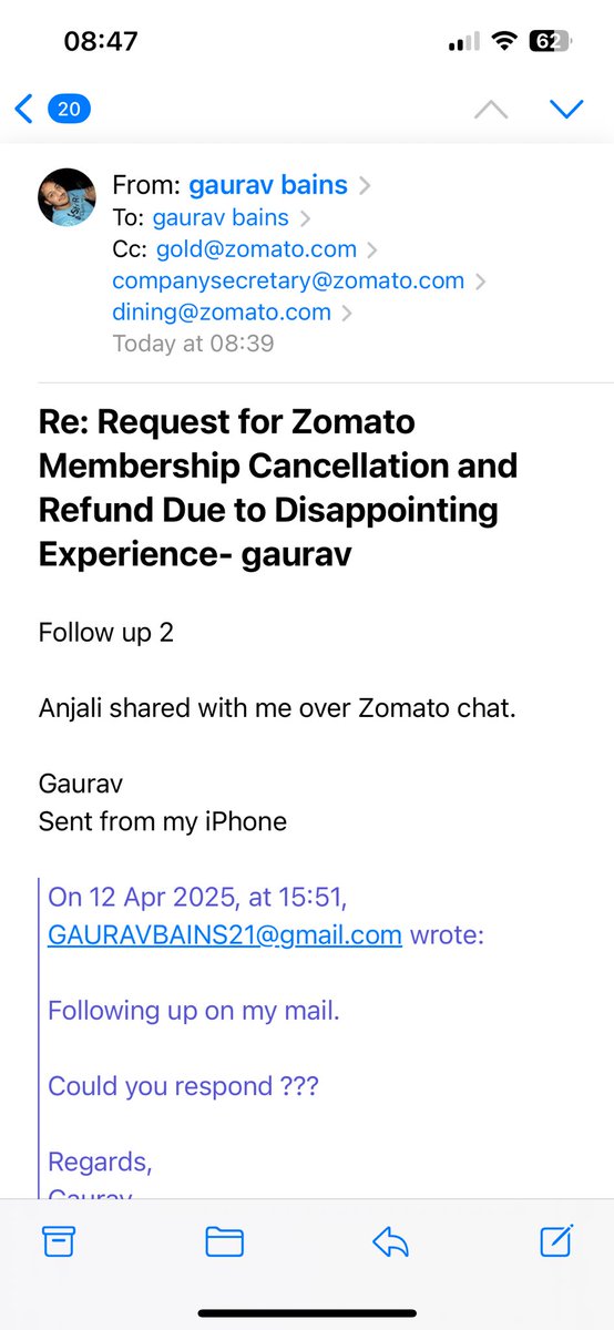 <a href="/zomato/">zomato</a> Your gold is a SCAM. Got humiliated at Escape, Bangalore trying to pay via Zomato. Support (Pratibha, Rahul, Pragati, Anjali) wasted my time, gave no help. Lied, ended chats, no resolution. Cancel my membership + refund NOW. #ZomatoFraud #ZomatoScam #CustomerServiceFail