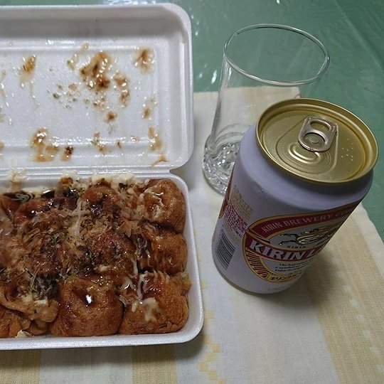 たこ焼きとビール