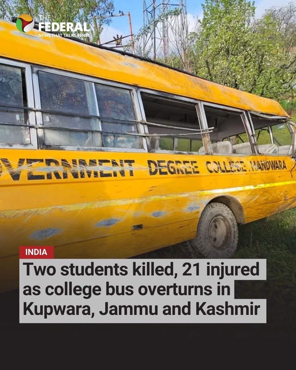 TheFederal_News's tweet image. The #JammuandKashmir government ordered a magisterial #inquiry into the accident, leaving two students #dead and 21 injured, and announced an ex gratia of Rs 1 lakh for the families of each deceased student.

Read more here: thefederal.com/category/state…