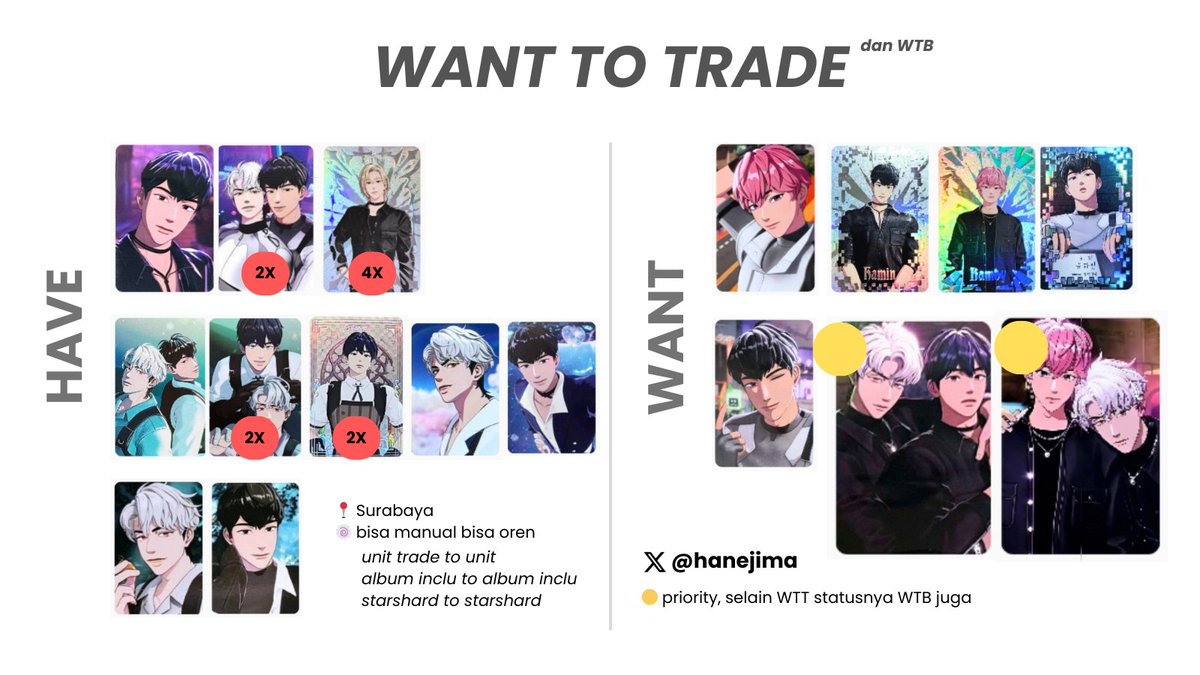 wtt want to trade wtb plave pc asterum caligo

RT is appreciated 💞 #warungplave #jajanplave