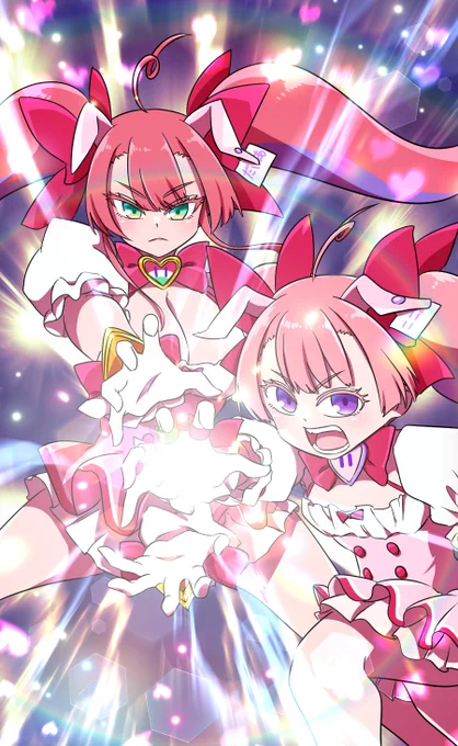 skebで描かせて頂きました親子マジカル波を放つミツモトダイア&ココアです 