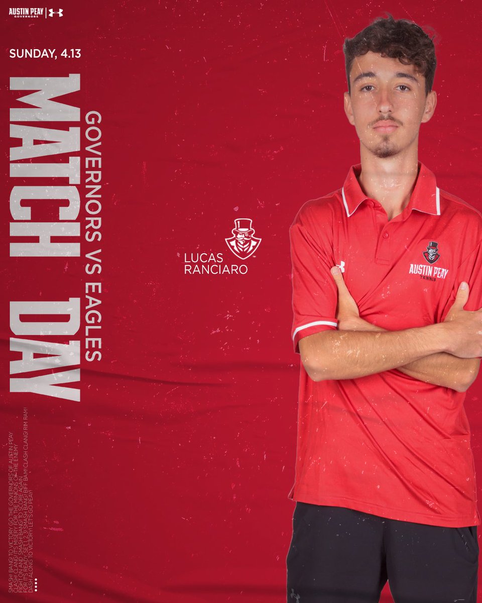 Taking on the Eagles!🎩🎾

🆚 Florida Gulf Coast
🕐 1 p.m. (CT)
📍 Fort Myers, Florida

#LetsGoPeay