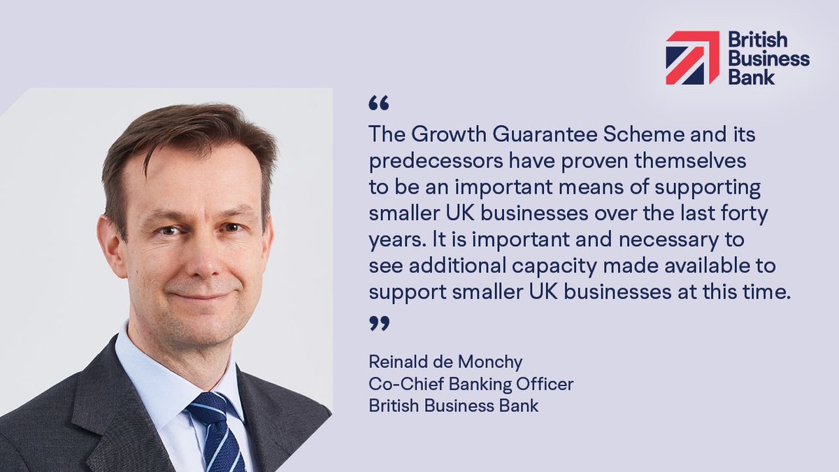 The expansion of the Growth Guarantee Scheme is an “important and necessary” step to help smaller businesses affected by changes in global tariff rates, says our Co-Chief Banking Officer Reinald de Monchy. 

Read more ➡️ bit.ly/3G8ADdi