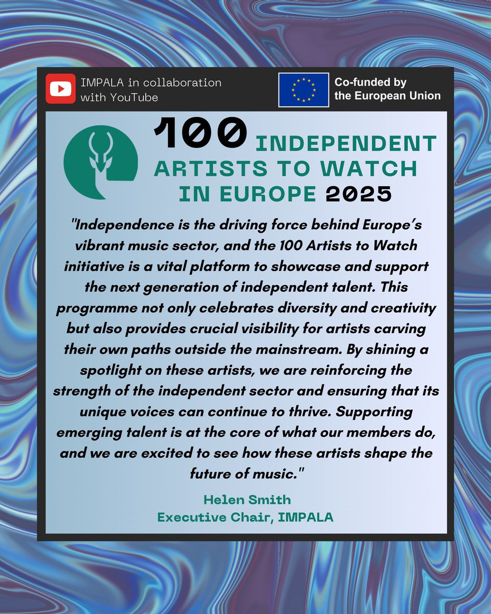 reddseyirdefter's tweet photo. Müziğimizi kendi yolumuzda üretmeye devam ederken Avrupa’dan böyle bir listeye seçilmek bize büyük güç veriyor. IMPALA’nın ‘100 Artists to Watch’ 2025 listesinde Türkiye’den yer almak  mutluluk verici. Teşekkürler IMPALA &amp; YouTube.

@IMPALAMusic @YouTube @bmydorg https://t.co/MoYh5XAzqi