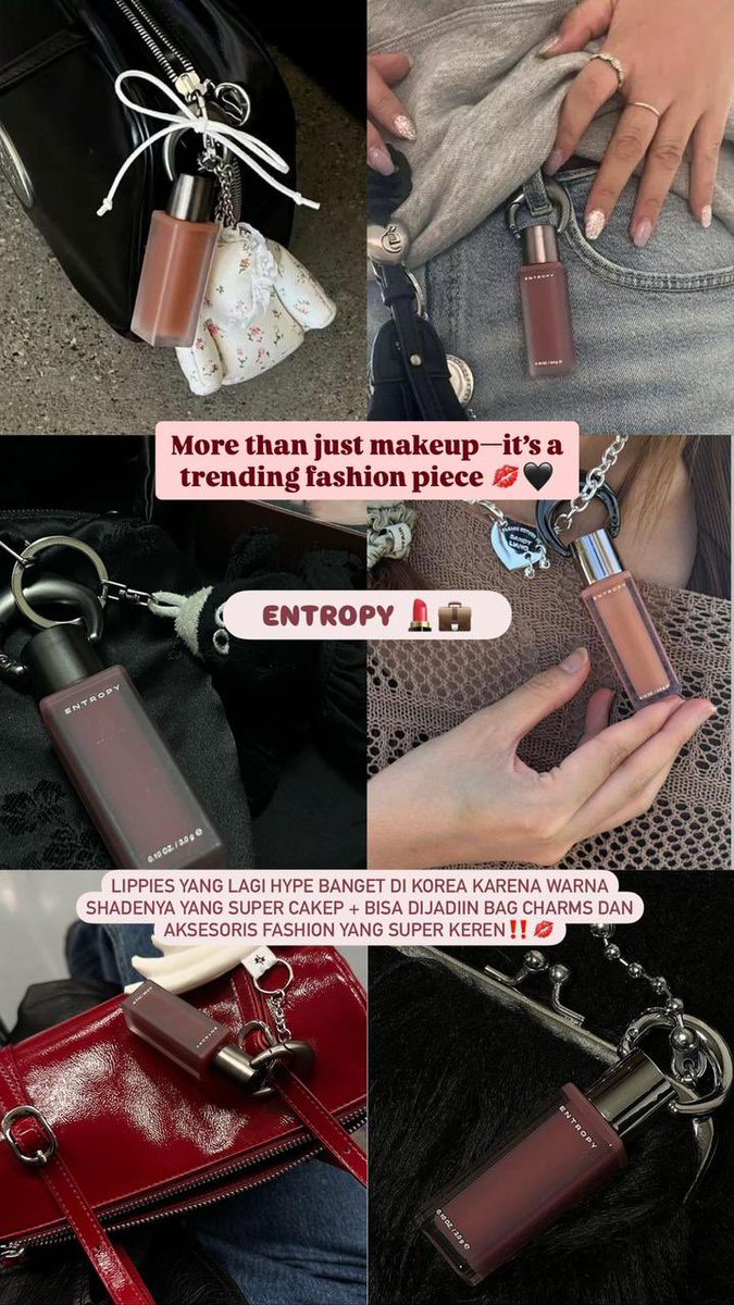 ada yang mau jajan entropy charm tint? lippiesnya IT GIRL 🤭 mumpung murcee idr 205,000, beli 2pcs jadi 190,000/each yaa bisa mix shade

fast po yaa mungkin 1 mingguan udah sampaiii

adaa ig juga ya ✅