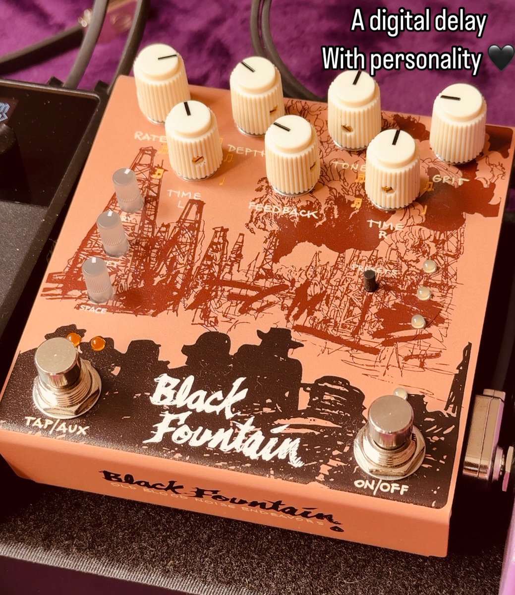 FretSector's tweet photo. @oldbloodnoise #obneblackfountainstereo 
Digital delay with personality character on abundance. True audio art. Brings out nothing but emotions 😔🥺😢
Terracotta colorway 🖤 https://t.co/FxowerqSQ7