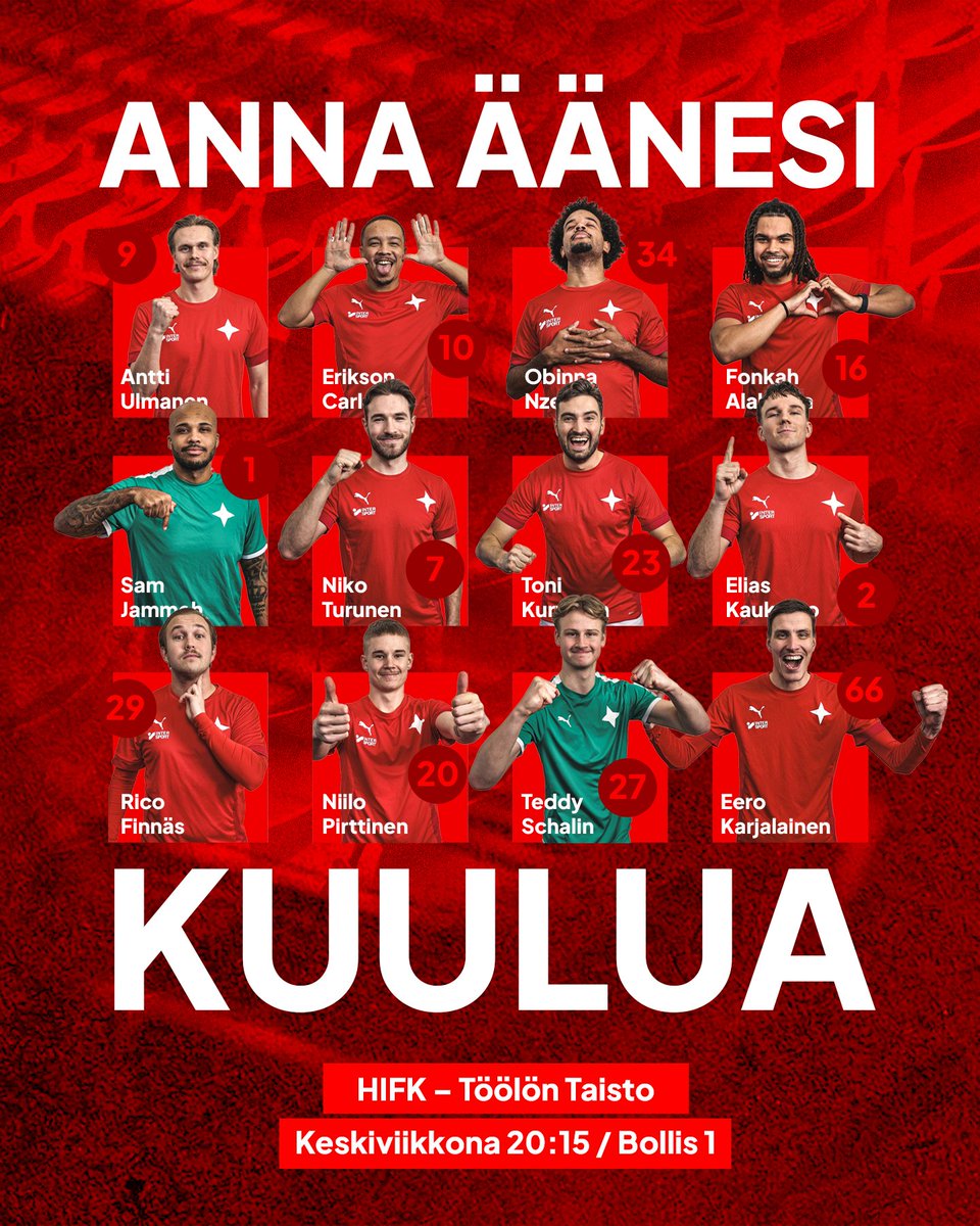 hifkfotboll1897's tweet photo. Anna äänesi... kuulua Bolliksella keskiviikkona 20.15.

🎟️https://t.co/vN94Vnvhk3 https://t.co/mFvLwXrivJ