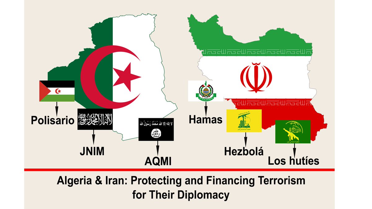 ElquintoPilar1's tweet photo. The Godfathers of Terror: Algeria and Iran, Architects of Chaos
In a world that longs for peace, Algeria and Iran have chosen the opposite path—that of destabilization and extremism. They are not passive observers of global unrest; they are the godfathers of chaos. Both regimes have turned violence into a geopolitical strategy, using armed groups and militias to advance their agendas and manipulate regional dynamics.

Algeria has weaponized the Western Sahara conflict. Its support for the Polisario Front is not rooted in justice, but in a calculated attempt to halt Morocco’s progress and sustain regional instability. While brutally suppressing its own people at home, it allows radical groups to operate freely in its territory, using them as tools of disruption across the Maghreb and the Sahel.

Iran, meanwhile, has perfected the art of militia sponsorship. From Iraq to Yemen, every conflict it fuels becomes a vehicle for expanding its influence. Extremism is its primary diplomatic tool. Each militia it commands is an armed embassy; each explosion, a statement of power.

Though geographically distant, Algeria and Iran share a common doctrine: violence as a political strategy. Both manipulate and finance terrorism to weaken legitimate governments, sabotage peace, and maintain their grip on power.

Conclusion: These are not defenders of peace—they are architects of terror. The international community must recognize their complicity in global suffering and act to stop their spread. While the world turns a blind eye, Algeria and Iran remain the godfathers of a conflict that condemns millions to live in the shadow of extremism.