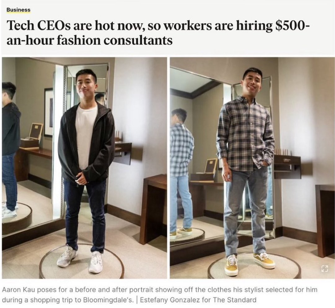 Tech CEOs are hiring $500/hour fashion consultants only to dress like Brian from HR