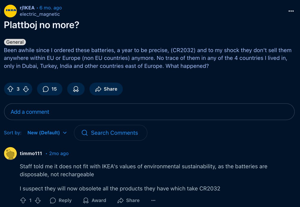 To by vysvetlovalo proc IKEA nema uz ani CR2032 baterky, ani puvodni male Tradfri vypinace na ZigBee.