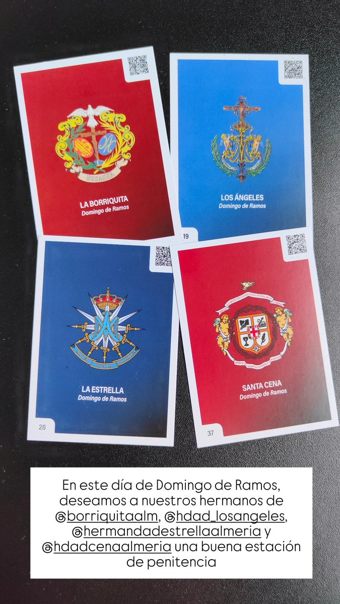 En este día de Domingo de Ramos, deseamos a nuestros hermanos de <a href="/BorriquitaAlm/">Hermandad de la Borriquita</a>, <a href="/Hdad_losangeles/">Hdad. Los Ángeles</a>, <a href="/EstrellaAlmeria/">Hermandad de la Estrella (Almería)</a> y <a href="/HdadCenaAlmeria/">Hermandad de la Santa Cena de Almería</a> una buena estación de penitencia