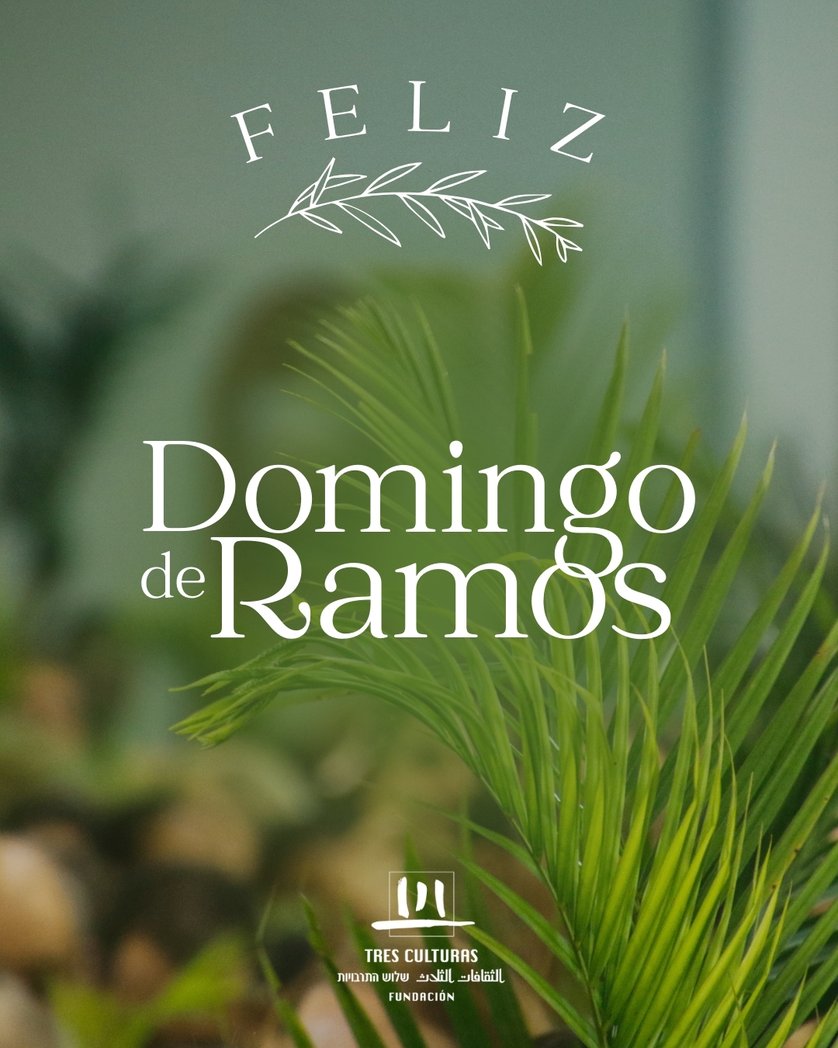 Desde la Fundación Tres Culturas del Mediterráneo queremos desearos un feliz Domingo de Ramos ✨

Este día da comienzo a la Semana Santa y conmemora la entrada de Jesús en Jerusalén ⛪

Las ramas de olivo son un símbolo de paz que recuerdan su descenso del Monte de los Olivos 🌿