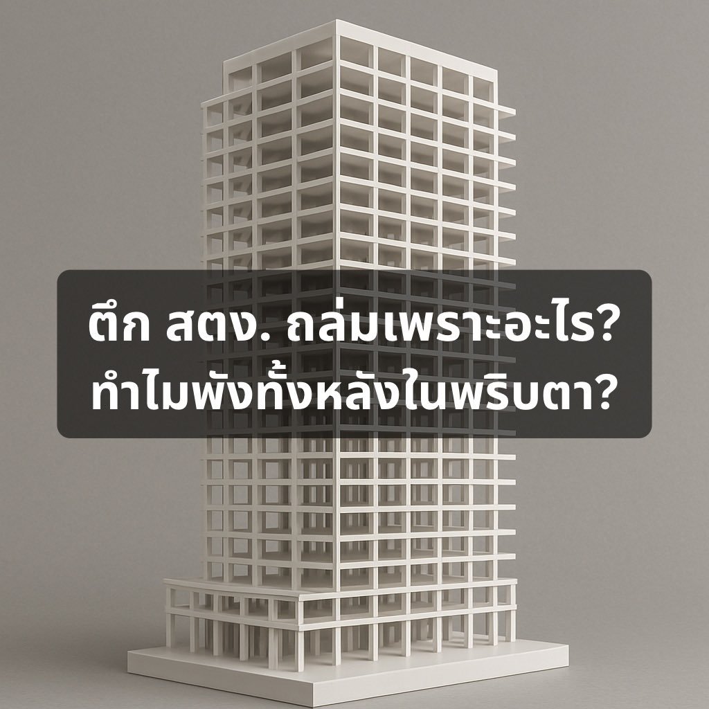 ตึก สตง. ถล่มเพราะอะไร? ทำไมพังทั้งหลังในพริบตา? แล้วตึกอื่นที่เห็นร้าว ๆ ยังปลอดภัยอยู่ไหม?

ผมอยากเล่าให้ฟังแบบง่าย ๆ ไม่ต้องเป็นวิศวกรก็เข้าใจได้ เพราะเราทุกคน "อยู่ในตึก" กันทุกวัน

(1/9)

#มานะมหาสุวีระชัย #แผ่นดินไหว #ตึกถล่ม #ตึกสตง