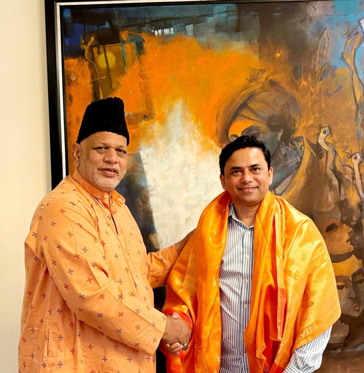 BaqriBjp's tweet photo. Met &amp; Facilitated to  #QuaiserKhalid IPS, ADG of Police Maharashtra, Along With Dr Waseem-ur-Rehman IRS, Baqri had a productive meeting with Mr  Quaiser  IPS. Discussed key issues of waqf Amendment law strategies for the welfare &amp; Development of Minority communities in Bharat https://t.co/EUa7jxfbGa