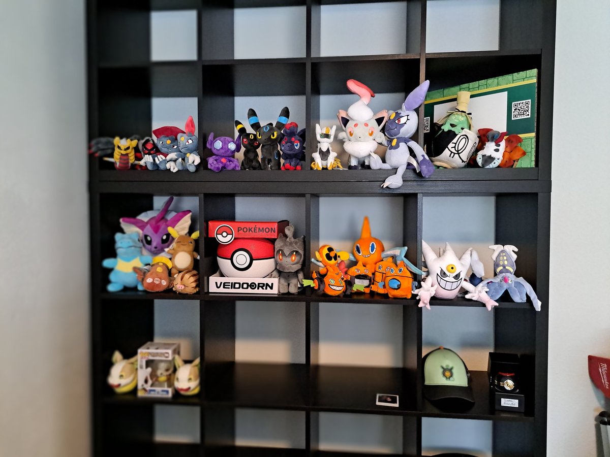 Finally took my time to put my plushies up, who should join them next? #Pokemon #playpokemon