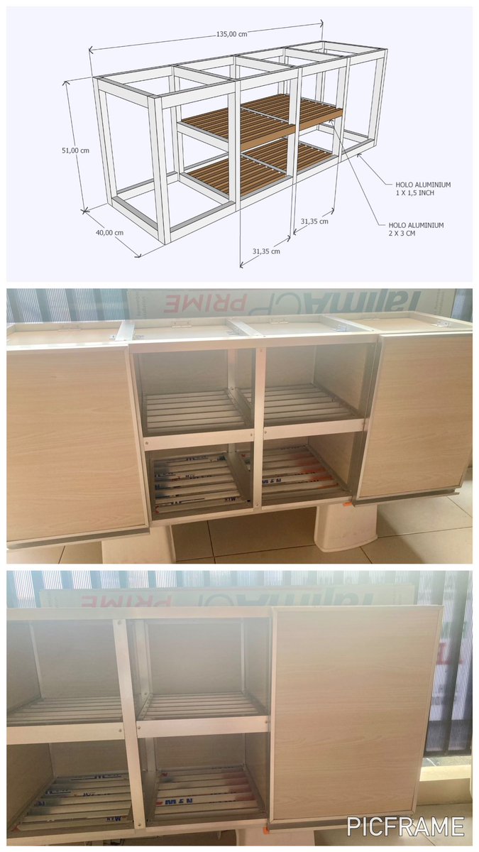 sketsagram's tweet image. Finally done..

#diy #kitchenset #aluminiumworks