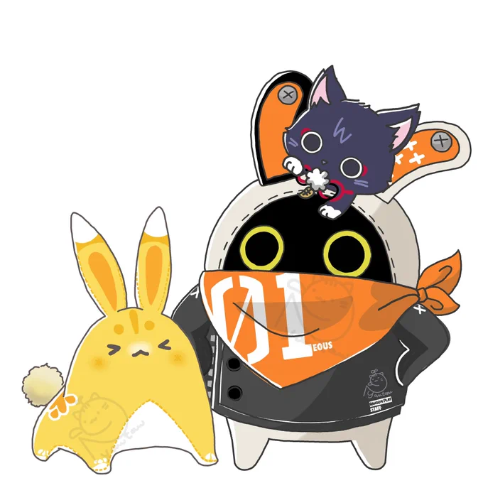入稿前にちょっとアレンジしたから絵柄変わります こちらになります!! 月桂のお顔変わる予定なのでもし最初の案が良いよーって人いたら本日中リプくださいませ多ければ1枚目の案にします!
