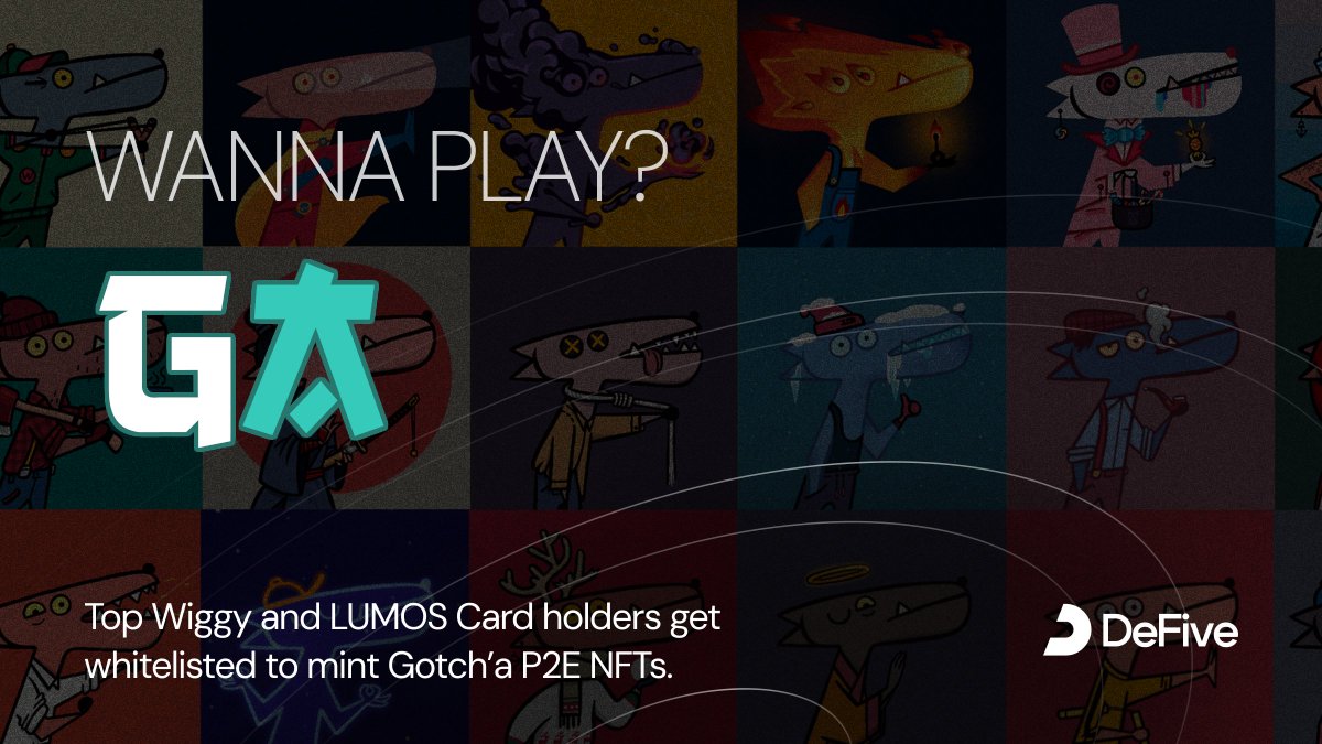 DeFive on Sonic (@0xdefive) on Twitter photo 🎮 DeFive x GotchA 🎮
New P2E world is launching on <a href="/SonicLabs/">Sonic Labs</a>, and you might be whitelisted. Top Wiggy and LUMOS NFT holders are getting early access. 👀
⏳ Keep an eye on <a href="/GotchA_P2E/">Gotcha Gaming</a> for upcoming details.
Let the game begin ⚔️
$S 🎮 DeFive x GotchA 🎮
New P2E world is launching on <a href="/SonicLabs/">Sonic Labs</a>, and you might be whitelisted. Top Wiggy and LUMOS NFT holders are getting early access. 👀
⏳ Keep an eye on <a href="/GotchA_P2E/">Gotcha Gaming</a> for upcoming details.
Let the game begin ⚔️
$S
