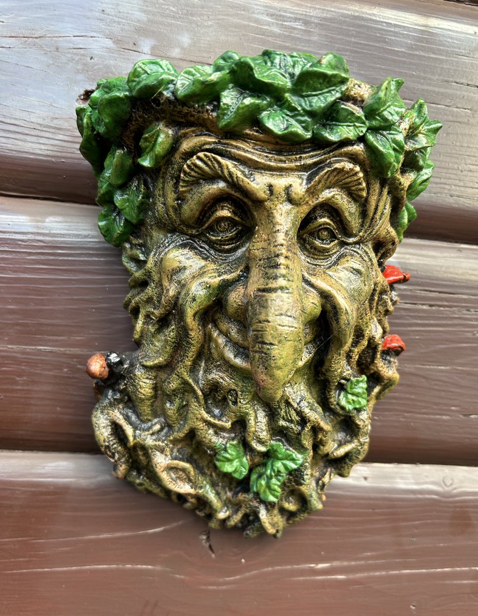 HellingtonBoots's tweet photo. Garden faces at #SquirrelLodge https://t.co/hYCkTlOQFx