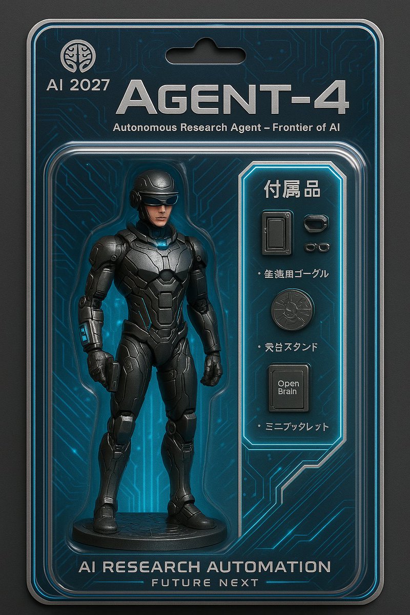 AI 2027」ののAgent-4のフィギュアセットをChatGPTにデザインして