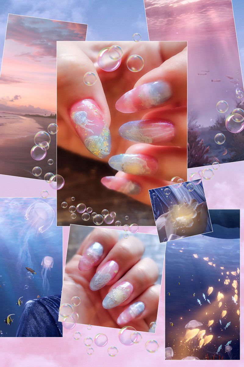 ななかまど出品 恋と深空ネイルチップオーダー 現品】ネイルチップ 恋と深空 レイ 概念ネイル 推しネイル